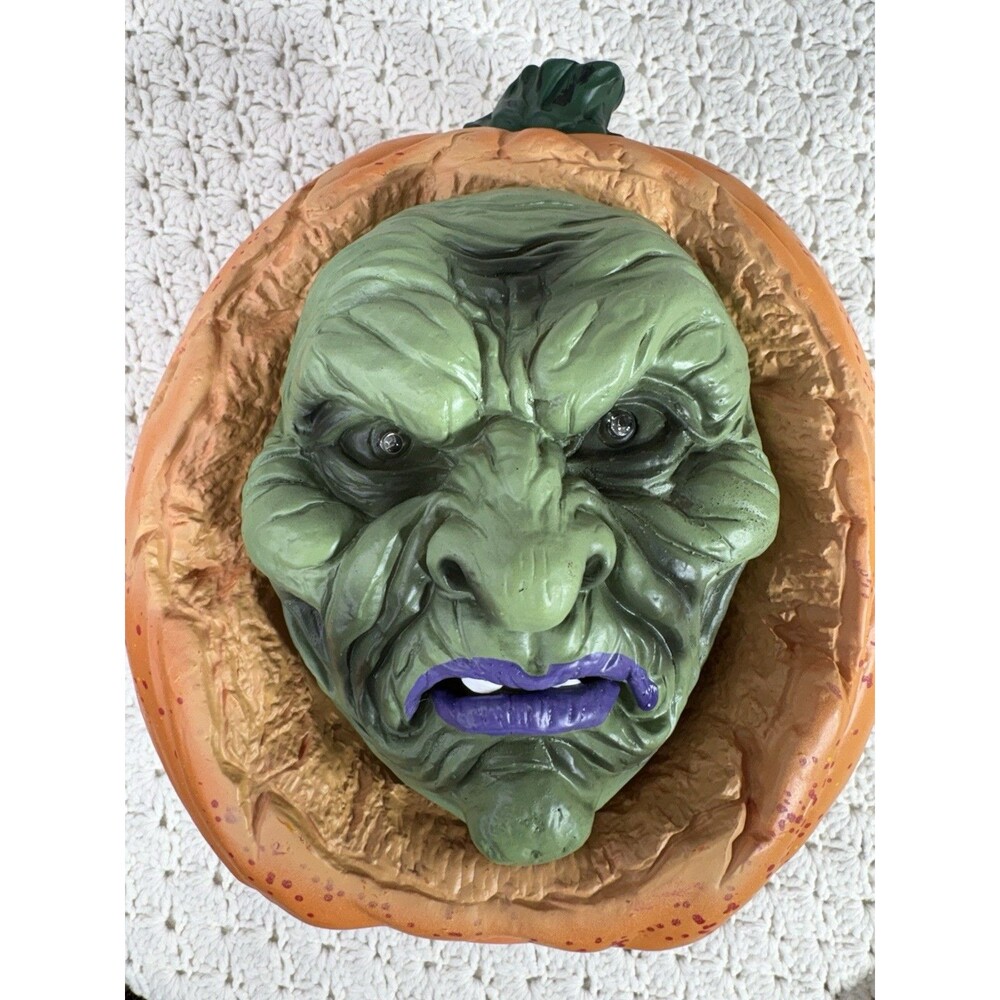 2014 Magic Power Animated Halloween Witch Old Woman Pumpkin Talking Motion EUC